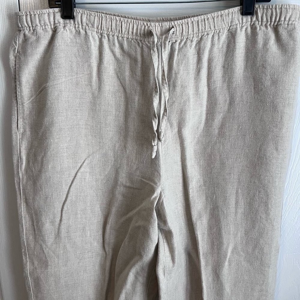 Linen Relativity Natural 100% Linen Drawstring Wa… - image 2